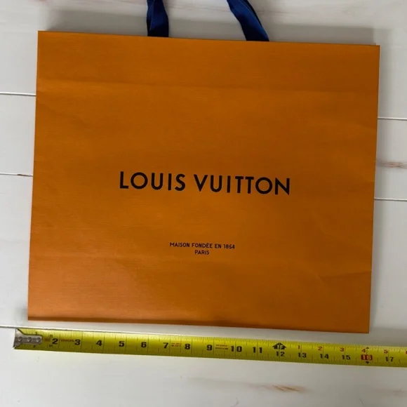 Set of 2 Louis Vuitton Shopping Bags – Authentic 16x13.5, Minor Wear on One